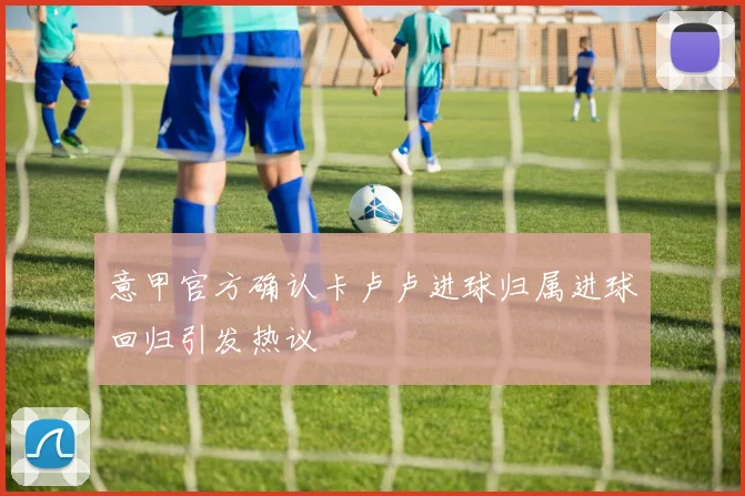 意甲官方确认卡卢卢进球归属进球回归引发热议