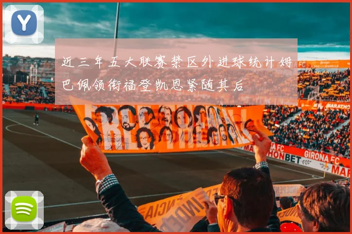 近三年五大联赛禁区外进球统计姆巴佩领衔福登凯恩紧随其后